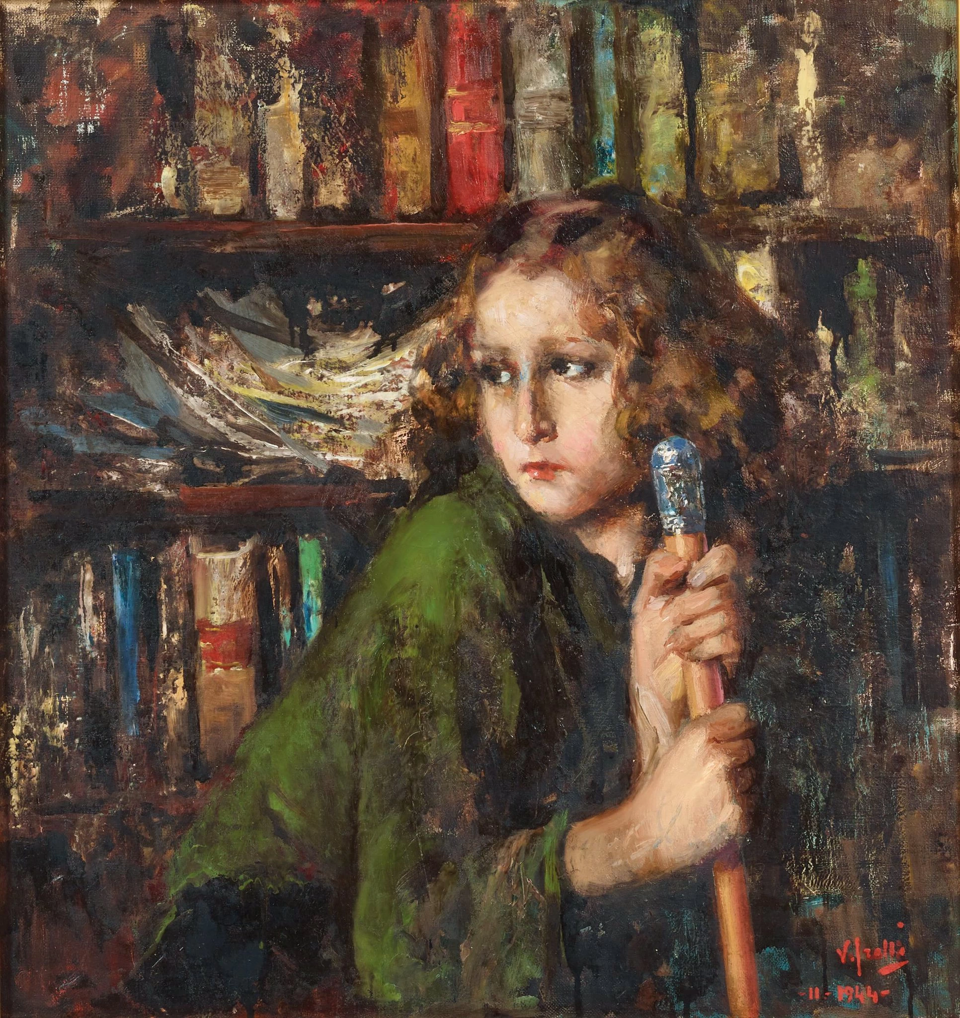 Ragazza in biblioteca